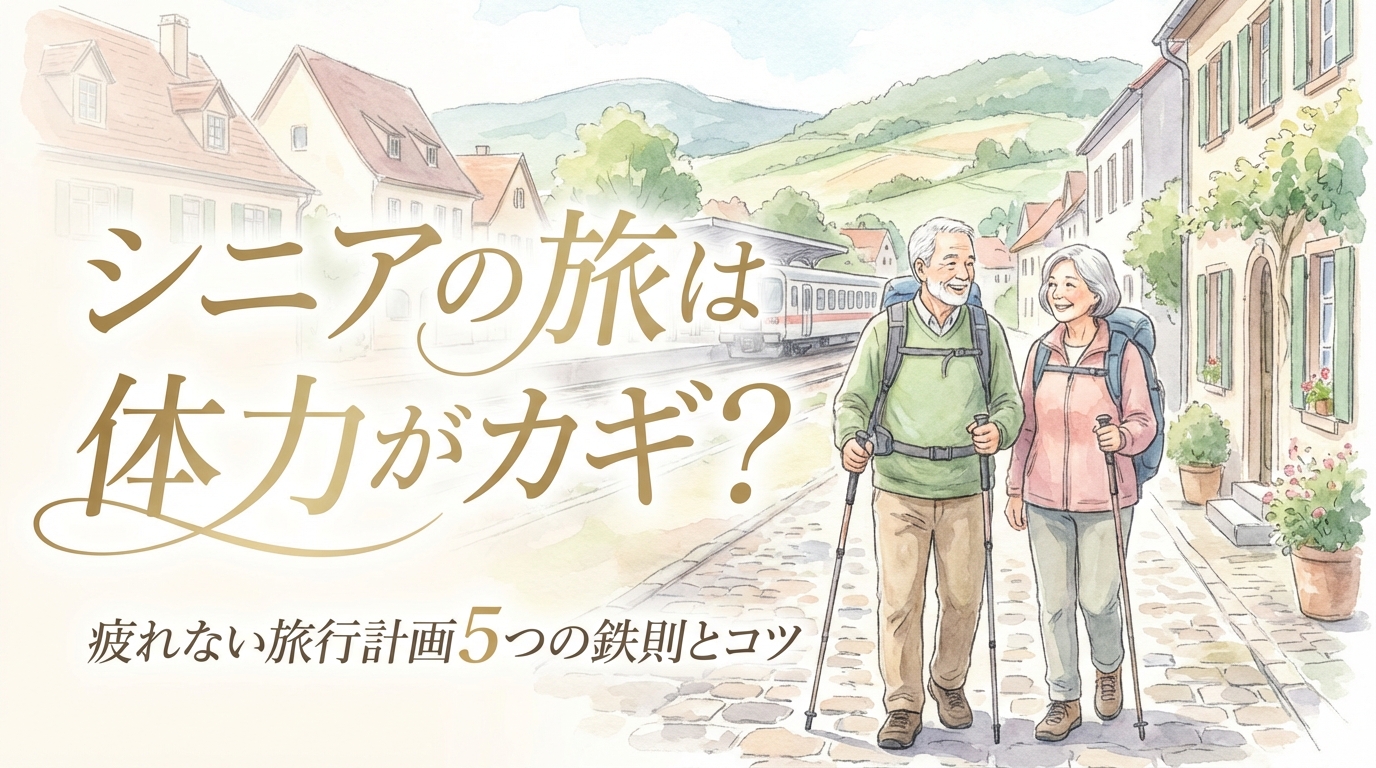 シニアの旅は体力がカギ？疲れない旅行計画5つの鉄則とコツ