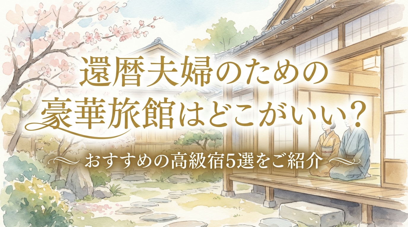 還暦夫婦のための豪華旅館はどこがいい?おすすめの高級宿5選をご紹介