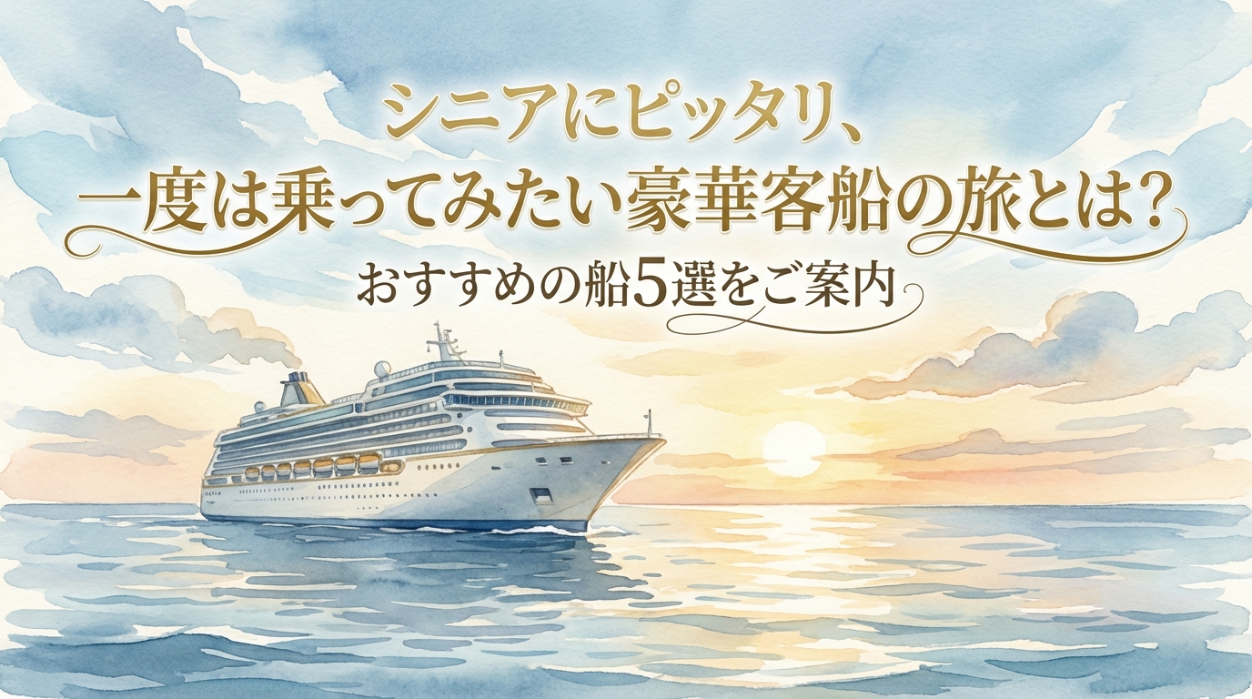 シニアにピッタリ、一度は乗ってみたい豪華客船の旅とは？おすすめの船5選をご案内