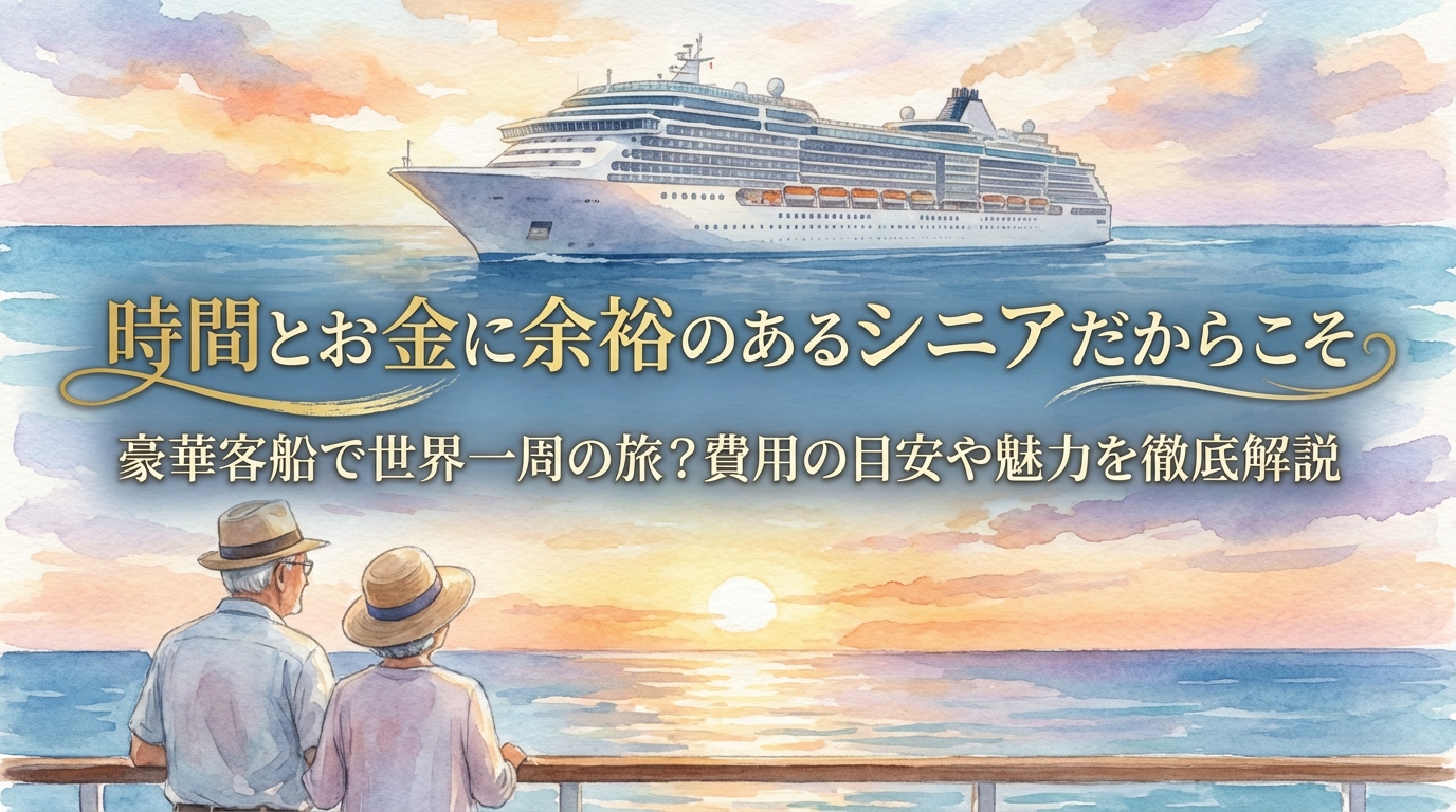 時間とお金に余裕のあるシニアだからこそ豪華客船で世界一周の旅？費用の目安や魅力を徹底解説