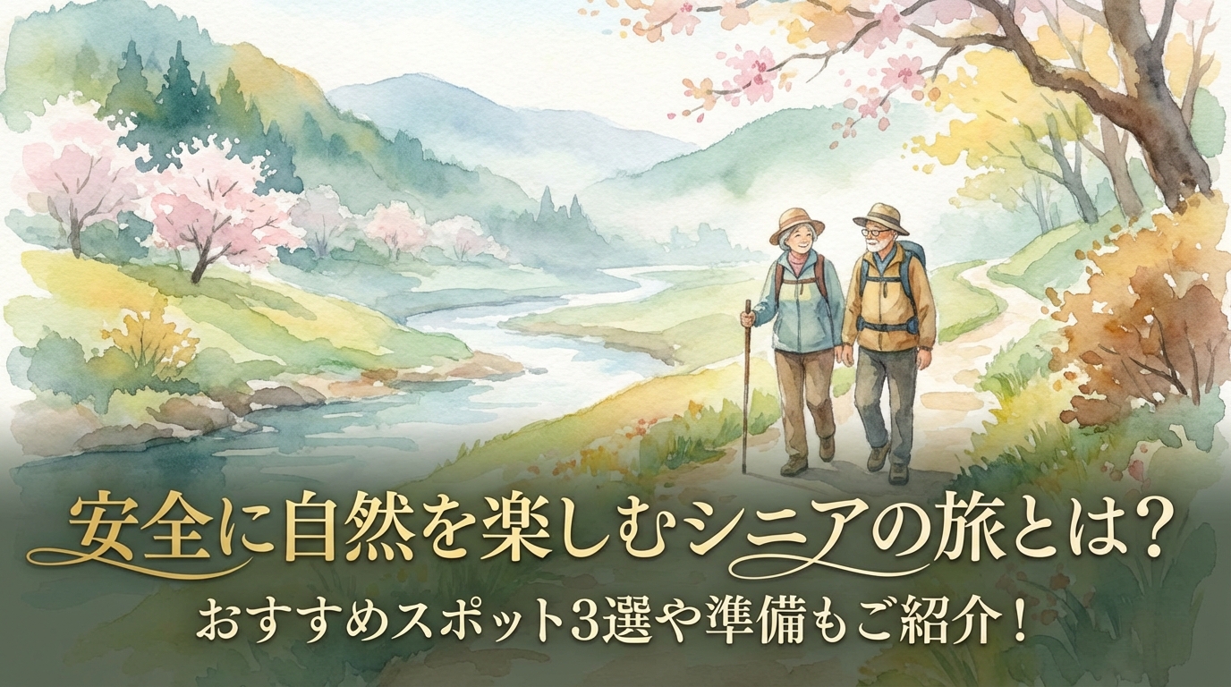 安全に自然を楽しむシニアの旅とは?おすすめスポット3選や準備もご紹介!