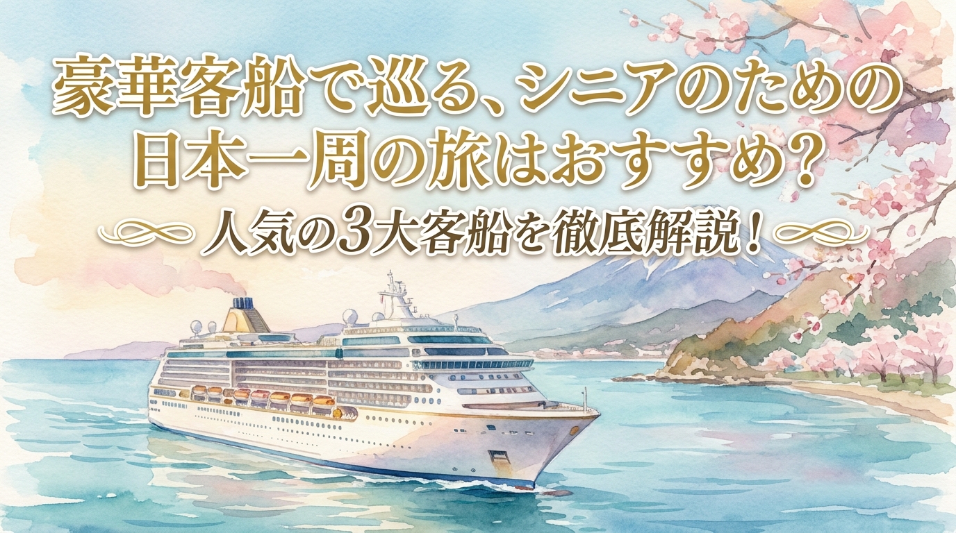 豪華客船で巡る、シニアのための日本一周の旅はおすすめ？人気の3大客船を徹底解説！