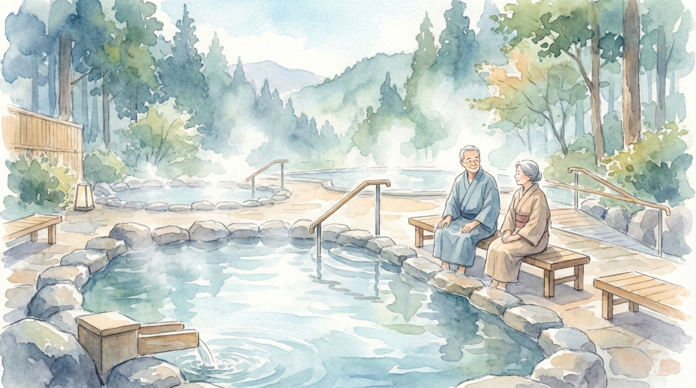 ゆったり過ごせるバリアフリーとプライベート空間が充実した宿が正解！